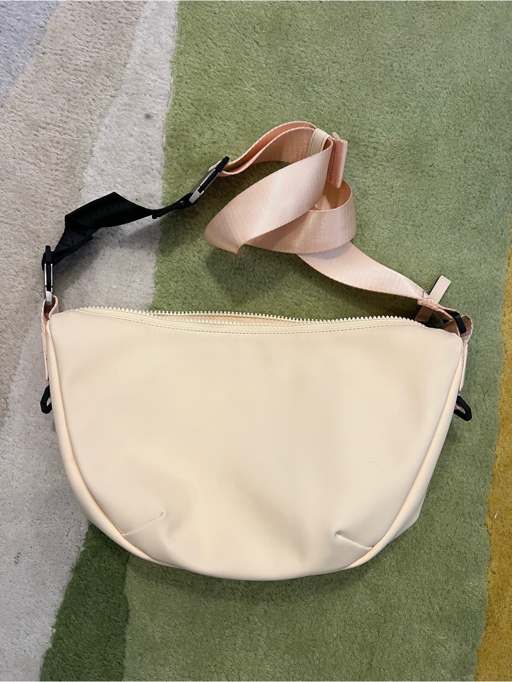 Rains Women's Cream Crossbody Bag with Adjustable Strap
